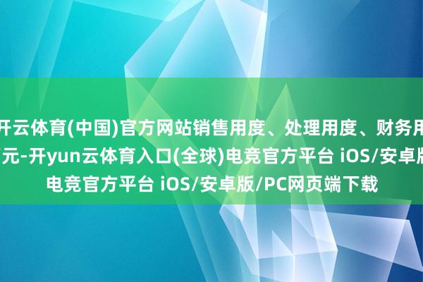 开云体育(中国)官方网站销售用度、处理用度、财务用度认为9665.9万元-开yun云体育入口(全球)电竞官方平台 iOS/安卓版/PC网页端下载