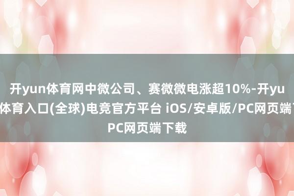 开yun体育网中微公司、赛微微电涨超10%-开yun云体育入口(全球)电竞官方平台 iOS/安卓版/PC网页端下载