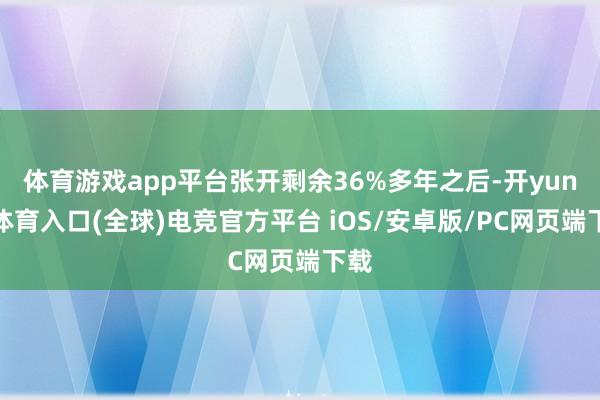 体育游戏app平台张开剩余36%多年之后-开yun云体育入口(全球)电竞官方平台 iOS/安卓版/PC网页端下载